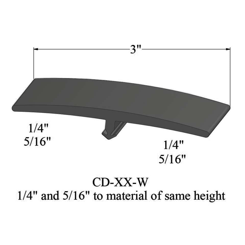 Tarkett - Moulures en T - CD 20 W 1/4 and 5/16" to material of same height" #20 Charcoal 12'