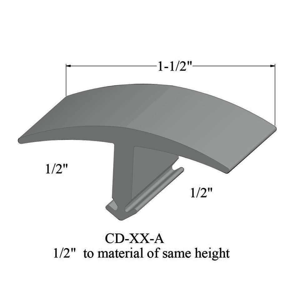 Tarkett - Moulures en T - CD 21 A 1/2" to material of same height #21 Platinum 12'