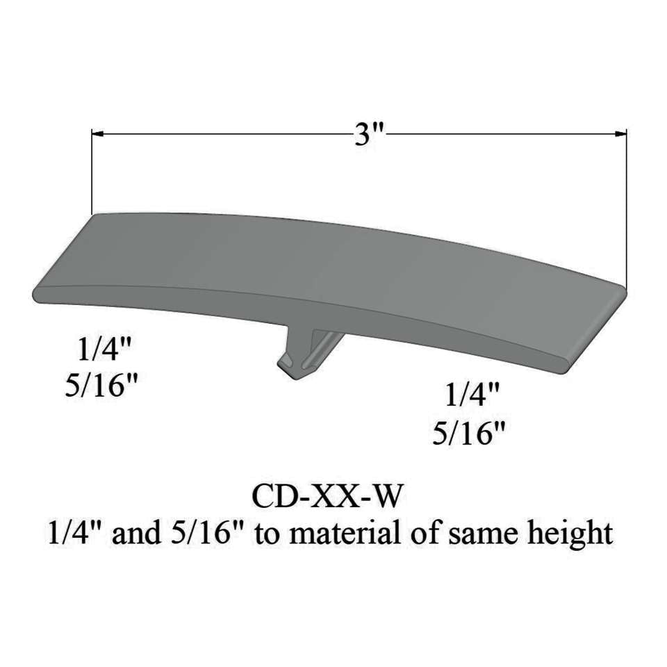 Tarkett - Moulures en T - CD 21 W 1/4 and 5/16" to material of same height" #21 Platinum 12'