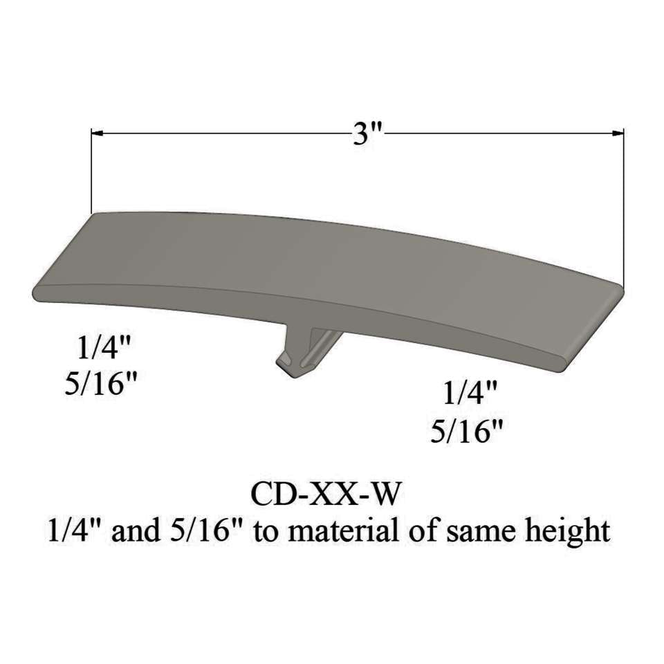 Tarkett - Moulures en T - CD 24 W 1/4 and 5/16" to material of same height" #24 Grey Haze 12'