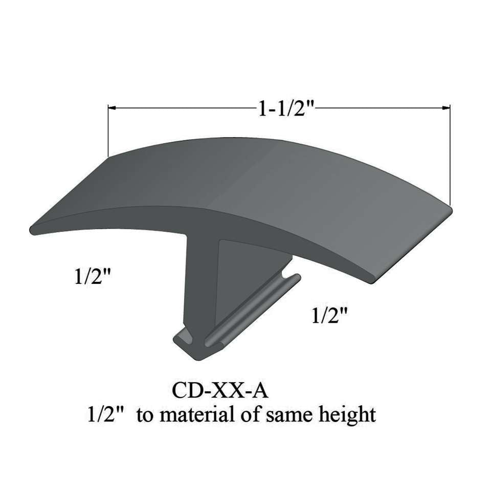 Tarkett - Moulures en T - CD 28 A 1/2" to material of same height #28 Medium Grey 12'