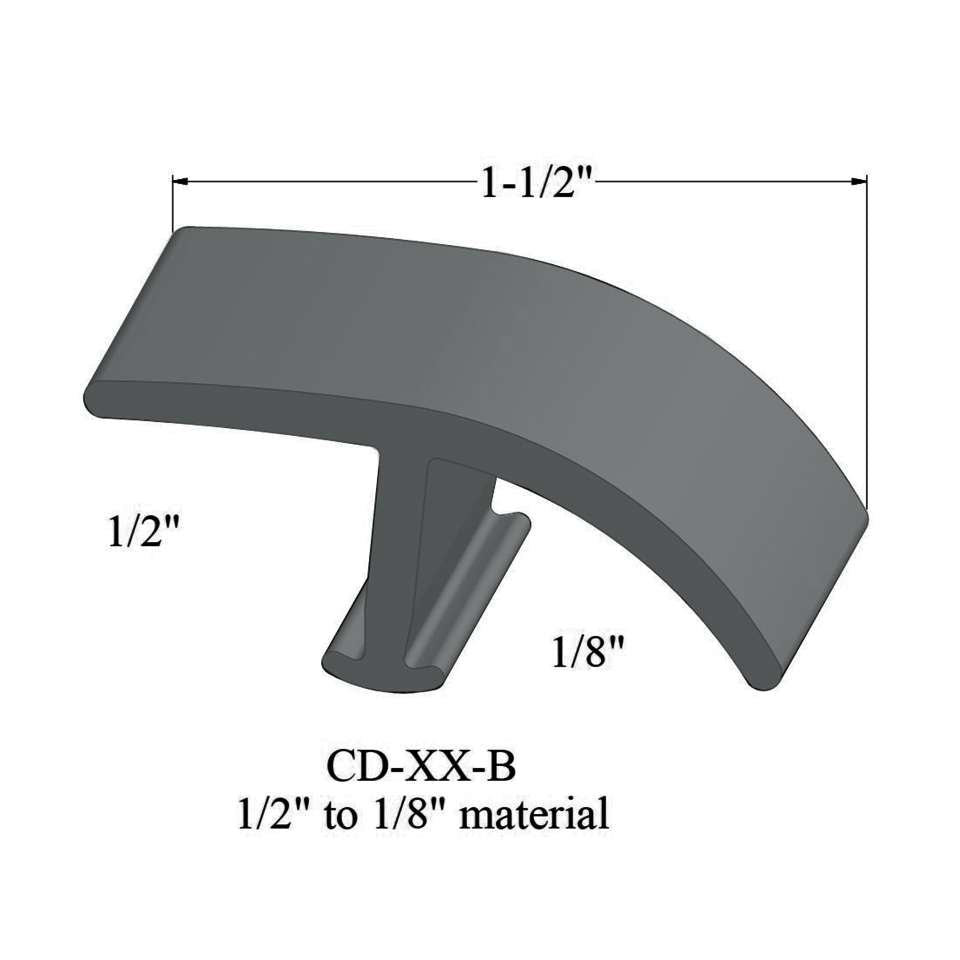 Tarkett - Moulures en T - CD 28 B 1/2" to 1/8" material #28 Medium Grey 12'