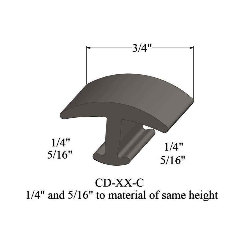 Tarkett - Moulures en T - CD 29 C 1/4 and 5/16" to material of same height" #29 Moon Rock 12'
