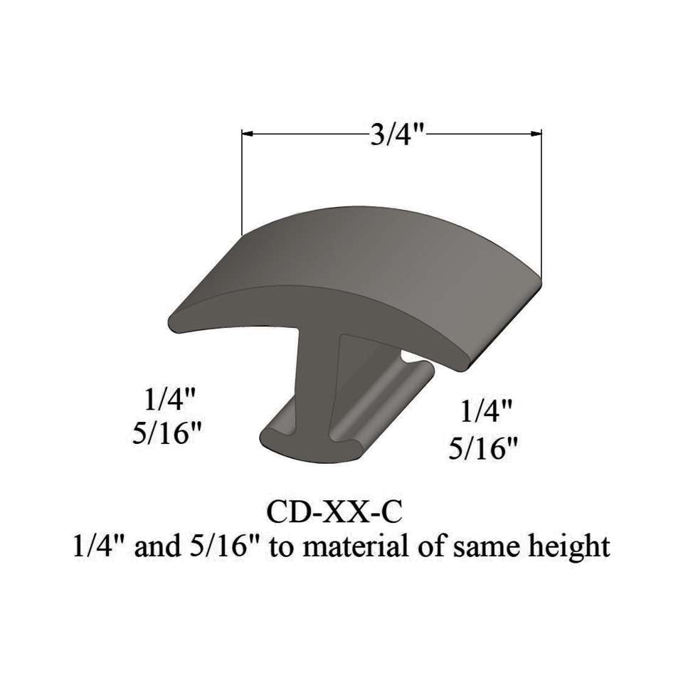 Tarkett - Moulures en T - CD 32 C 1/4 and 5/16" to material of same height" #32 Pebble 12'