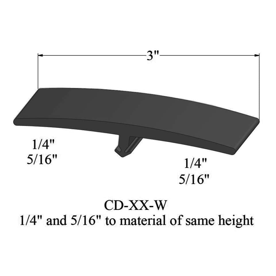 Tarkett - Moulures en T - CD 40 W 1/4 and 5/16" to material of same height" #40 Black 12'