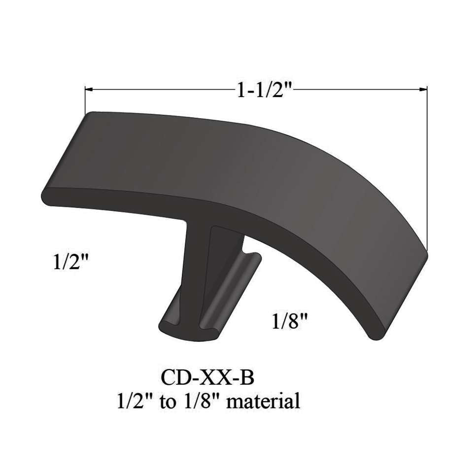 Tarkett - Moulures en T - CD 44 B 1/2" to 1/8" material #44 Dark Brown 12'