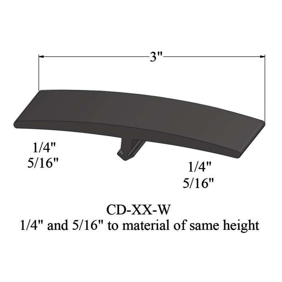 Tarkett - Moulures en T - CD 44 W 1/4 and 5/16" to material of same height" #44 Dark Brown 12'