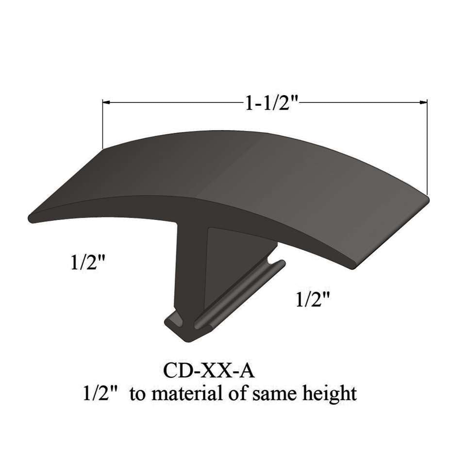 Tarkett - Moulures en T - CD 47 A 1/2" to material of same height #47 Brown 12'
