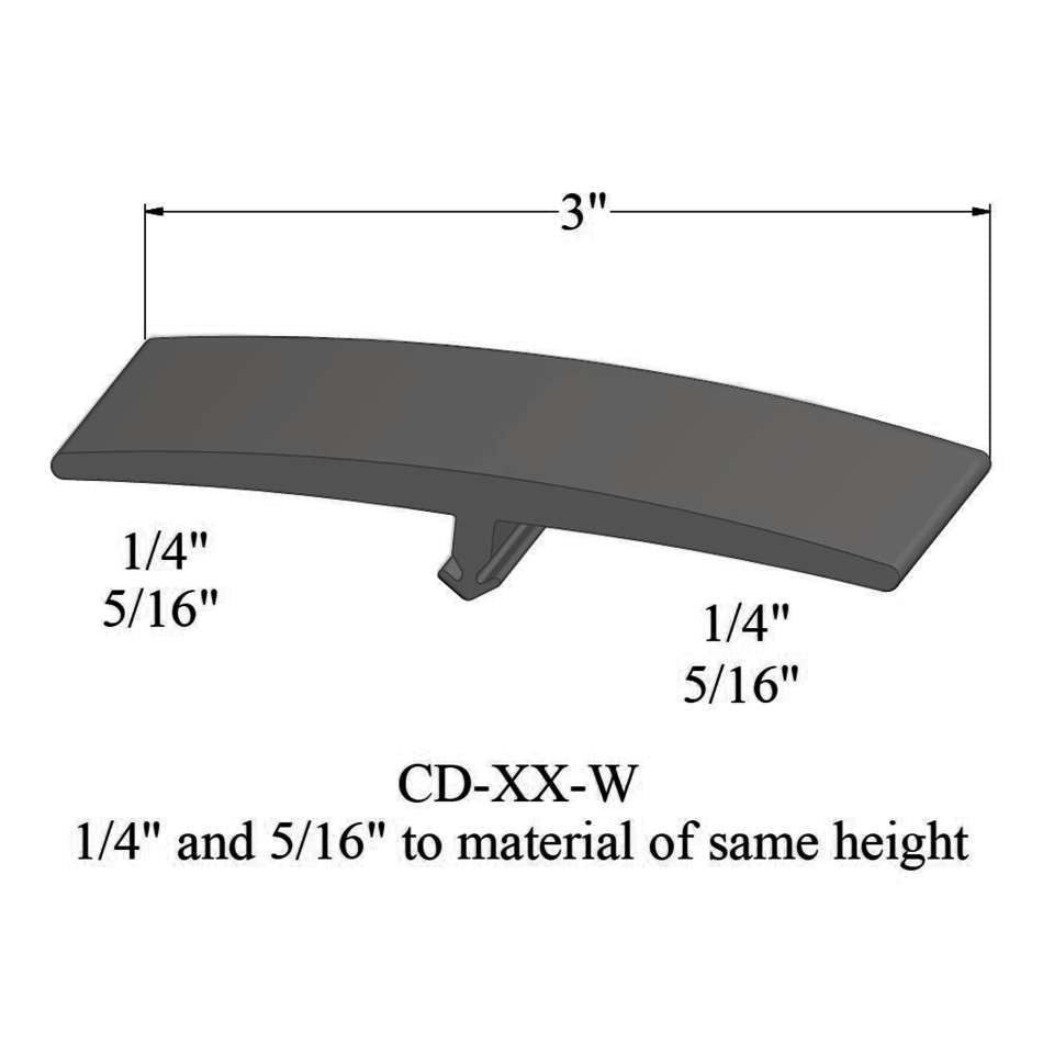Tarkett - Moulures en T - CD 48 W 1/4 and 5/16" to material of same height" #48 Grey 12'