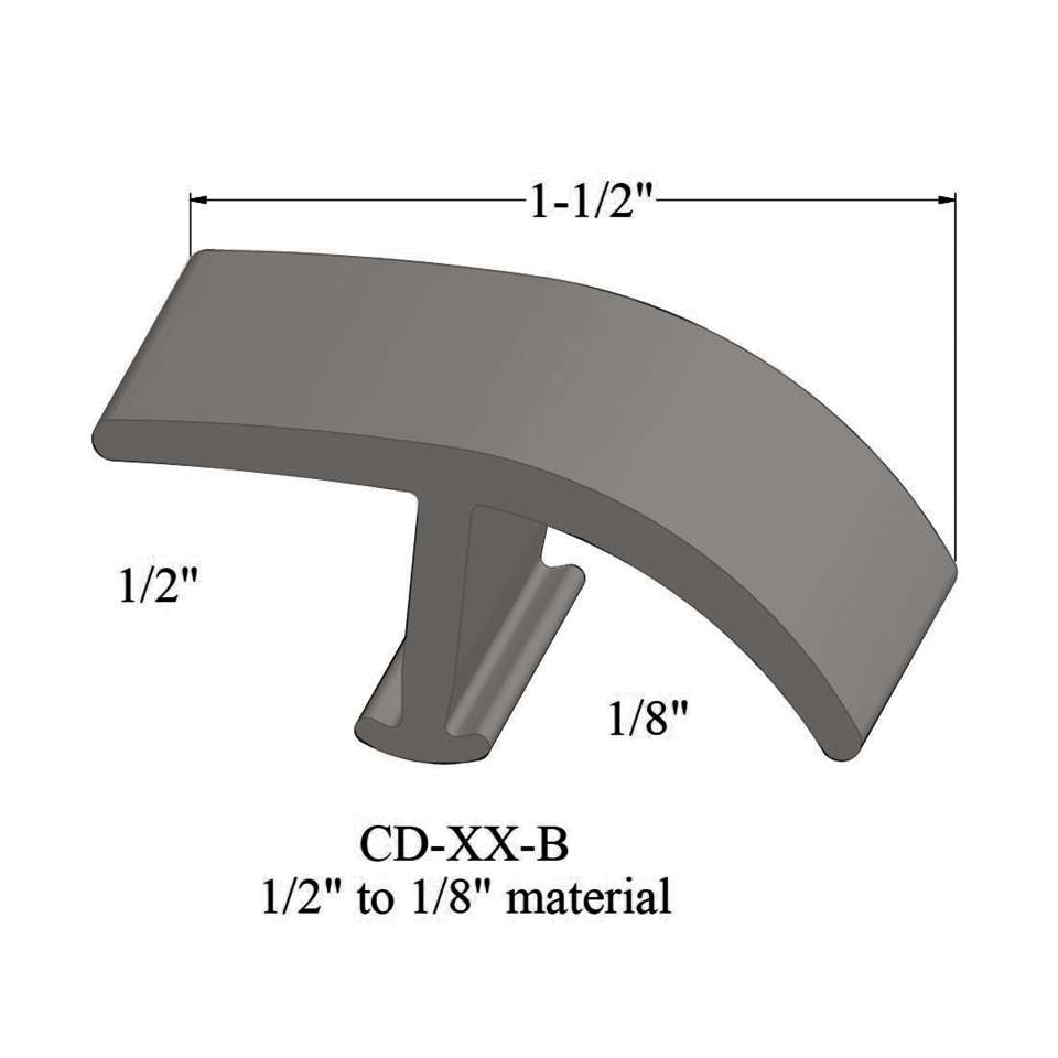 Tarkett - Moulures en T - CD 55 B 1/2" to 1/8" material #55 Silver Grey 12'