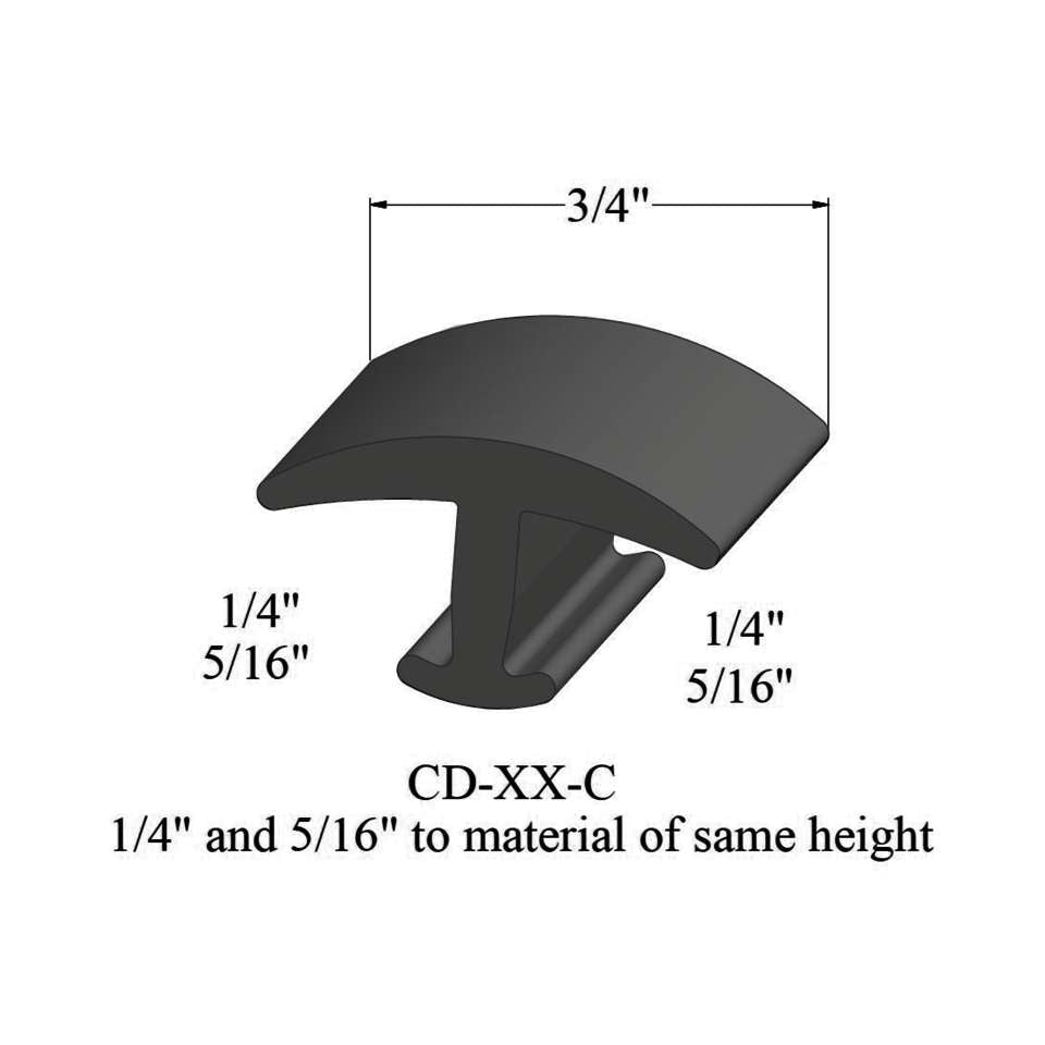 Tarkett - Moulures en T - CD 63 C 1/4 and 5/16" to material of same height" #63 Burnt Umber 12'