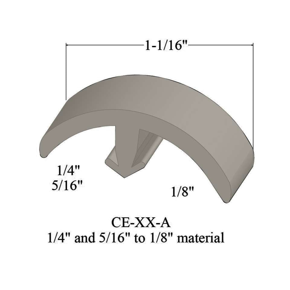 Tarkett - Moulures en T - CE 01 A 1/4" and 5/16" to 1/8" material #1 Snow White 12'