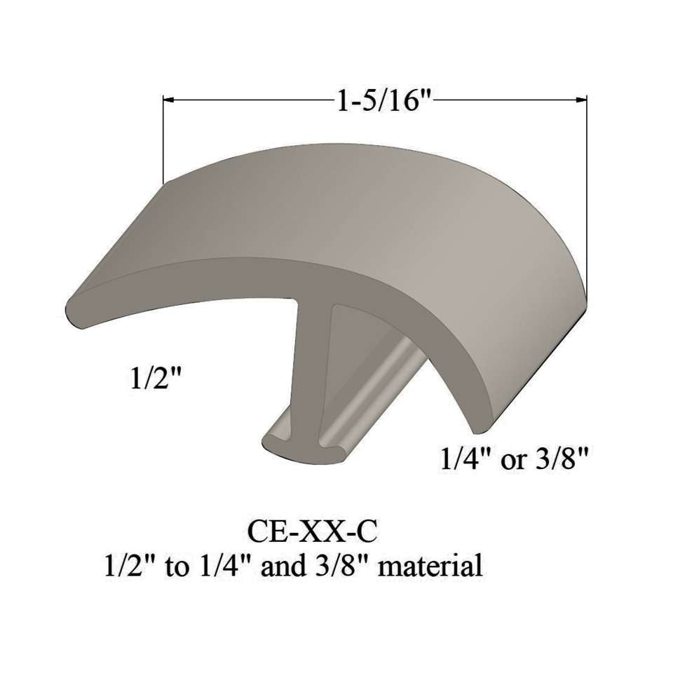 Tarkett - Moulures en T - CE 01 C 1/2" to 1/4" and 3/8" material #1 Snow White 12'