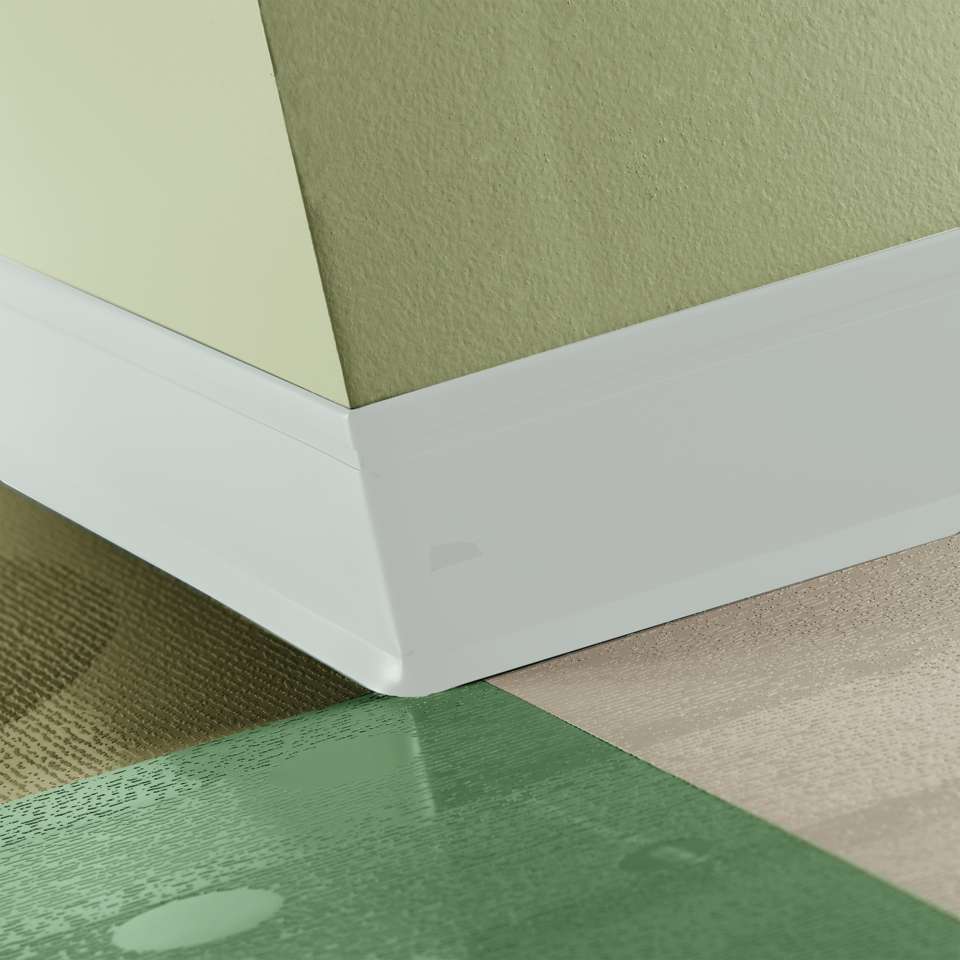 Tarkett - Perceptions - Recess Toeless 4 1⁄4” #50 White - Wallbase 120'