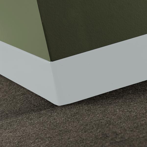 Tarkett - Plinthe en caoutchouc Duracove Thermoplastic Rubber 1/8" (Type TP) TOE Duracove #VN1 White Slipper - 1/8" (3 mm) x 4" x 120'