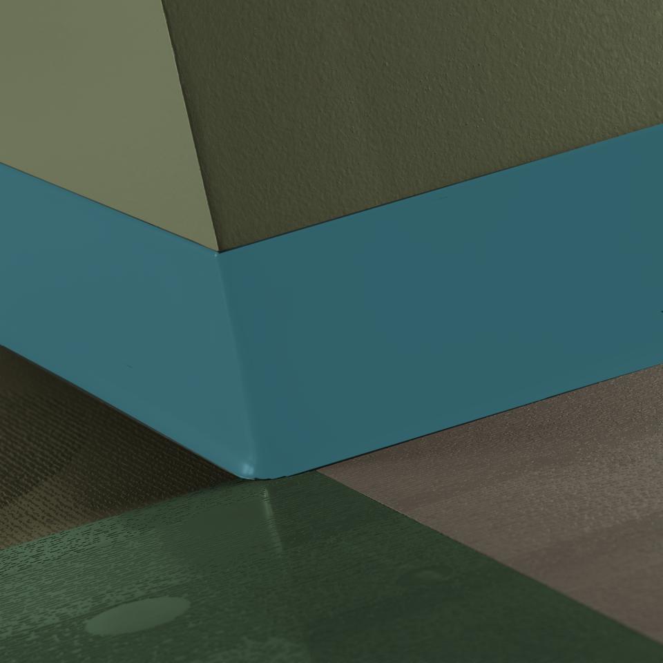 Tarkett - Plinthe en caoutchouc TightLock Resilient #VM5 Dream Teal 4-3/8" x 75'