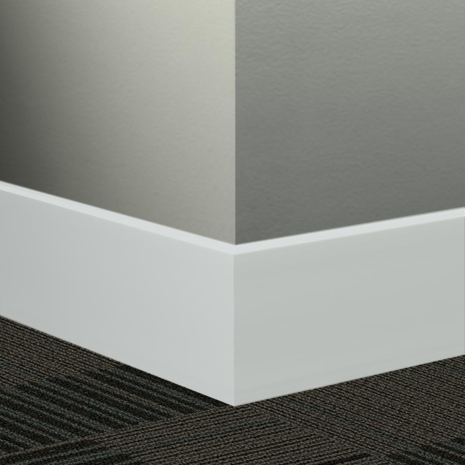 Tarkett - Plinthe Millwork profilée en caoutchouc Mandalay #VN1 White Slipper 3" x 8' (paquet de 7)
