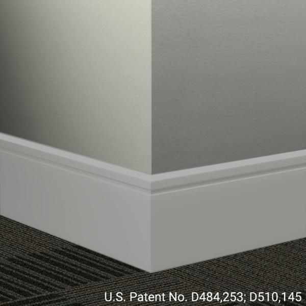 Tarkett - Plinthe Millwork profilée en caoutchouc Reveal #TA5 Colonial Grey 8" x 8' (paquet de 4)