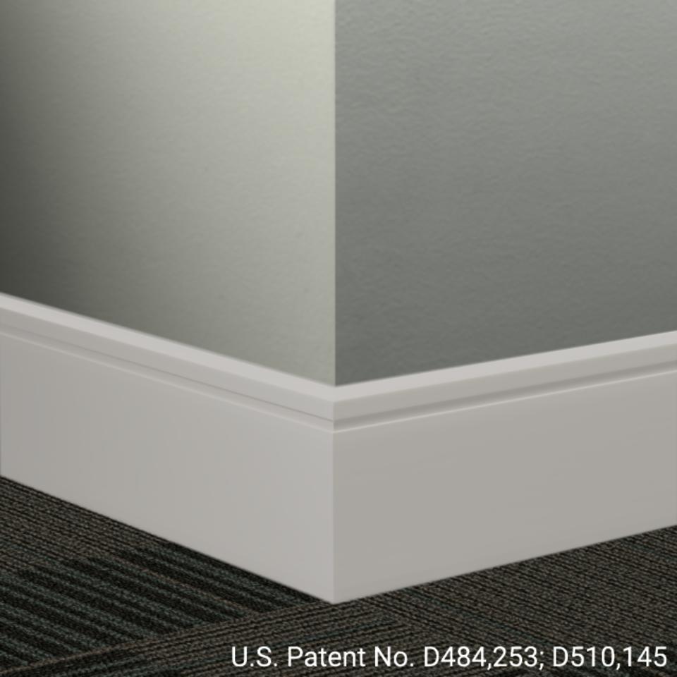 Tarkett - Plinthe Millwork profilée en caoutchouc Reveal #VK7 Mt Rainier 4-1/4" x 8' (paquet de 8)