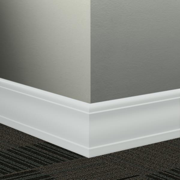 Tarkett - Plinthe Millwork profilée en caoutchouc Silhouette #VN1 White Slipper 4" x 8' (paquet de 6)