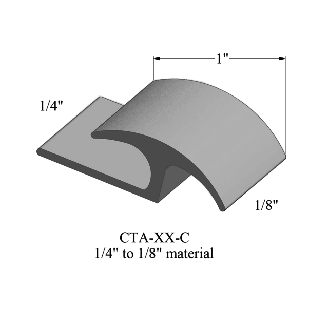 Tarkett - Tarkett - Réducteur en vinyle Bedrock #TA6 1" (25.4 mm) x 12'
