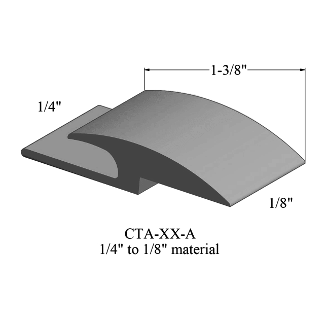 Tarkett - Tarkett - Réducteur en vinyle Bedrock #TA6 1-3/8" (41 mm) x 12'