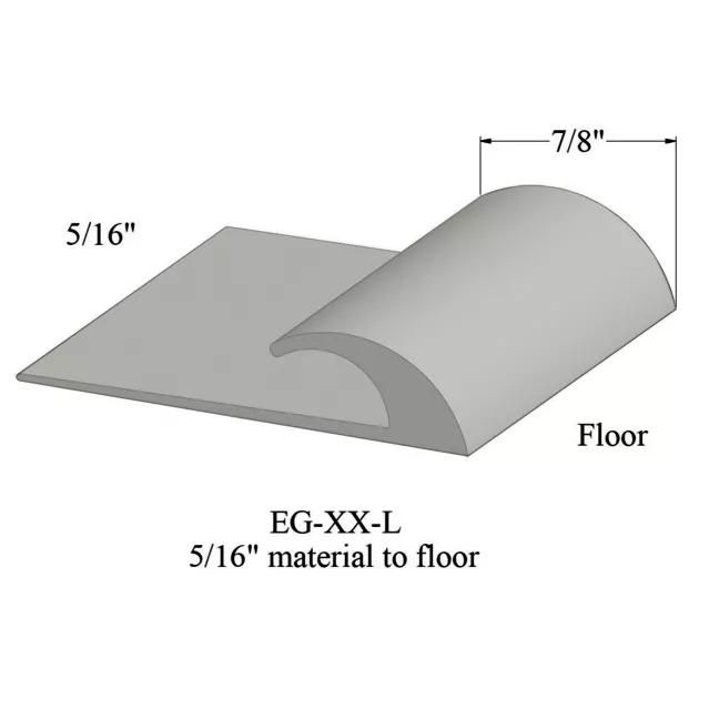 Tarkett - Réducteur pour tapis Edge Guards PVC 08 Icicle de 5/16" (8 mm) au sol x 7/8" x 12' ||EG08L - Ceramed