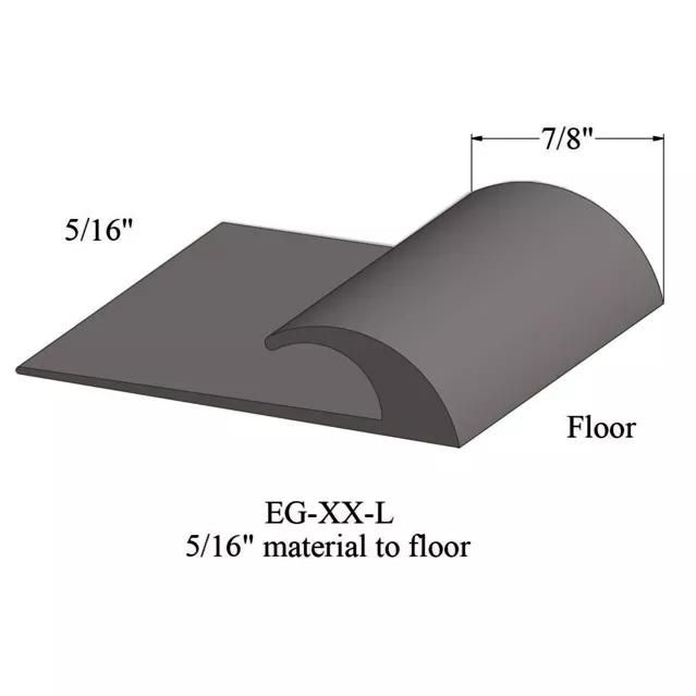 Tarkett - Réducteur pour tapis Edge Guards PVC TB1 Peppercorn de 5/16" (8 mm) au sol x 7/8" x 12' ||EGTB1L - Ceramed
