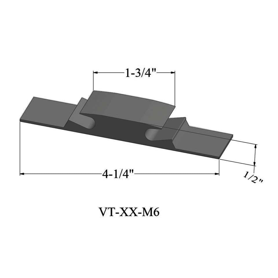 Tarkett - Seuils - VT 20 M6 1-3/4" exposed surface threshold #20 Charcoal