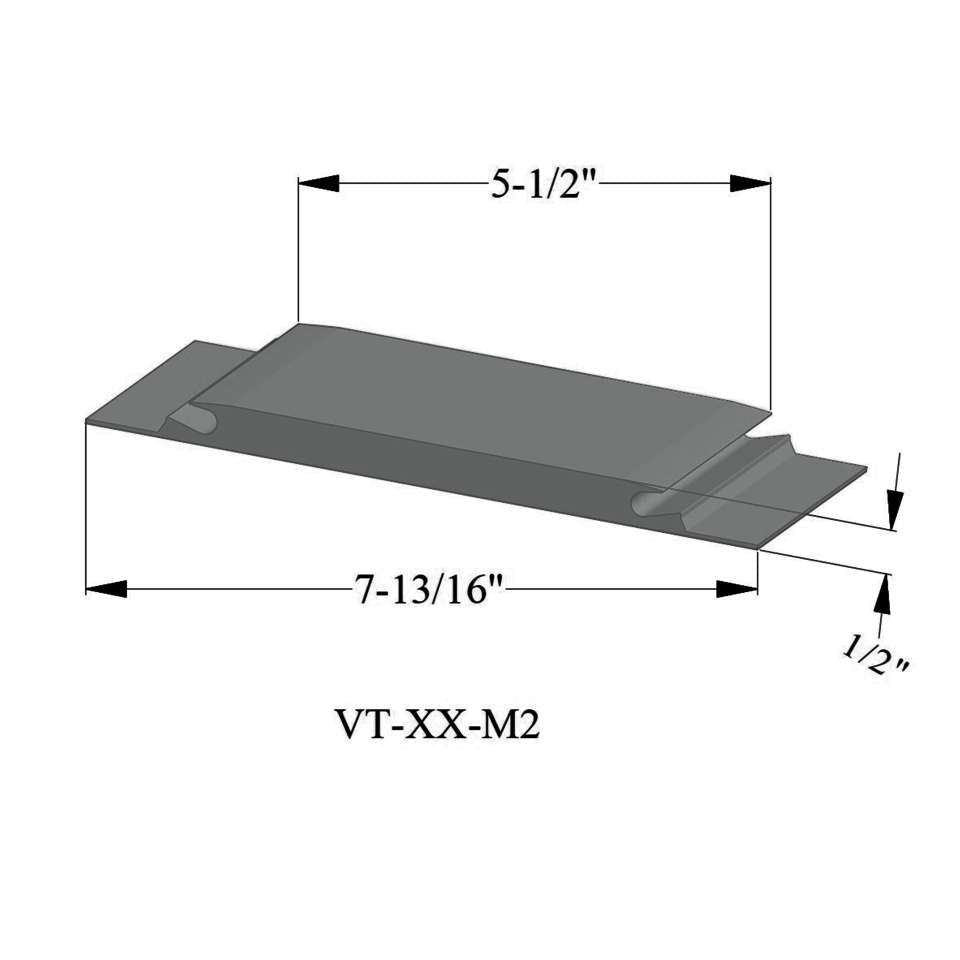 Tarkett - Seuils - VT 38 M2 5-1/2" exposed surface threshold #38 Pewter