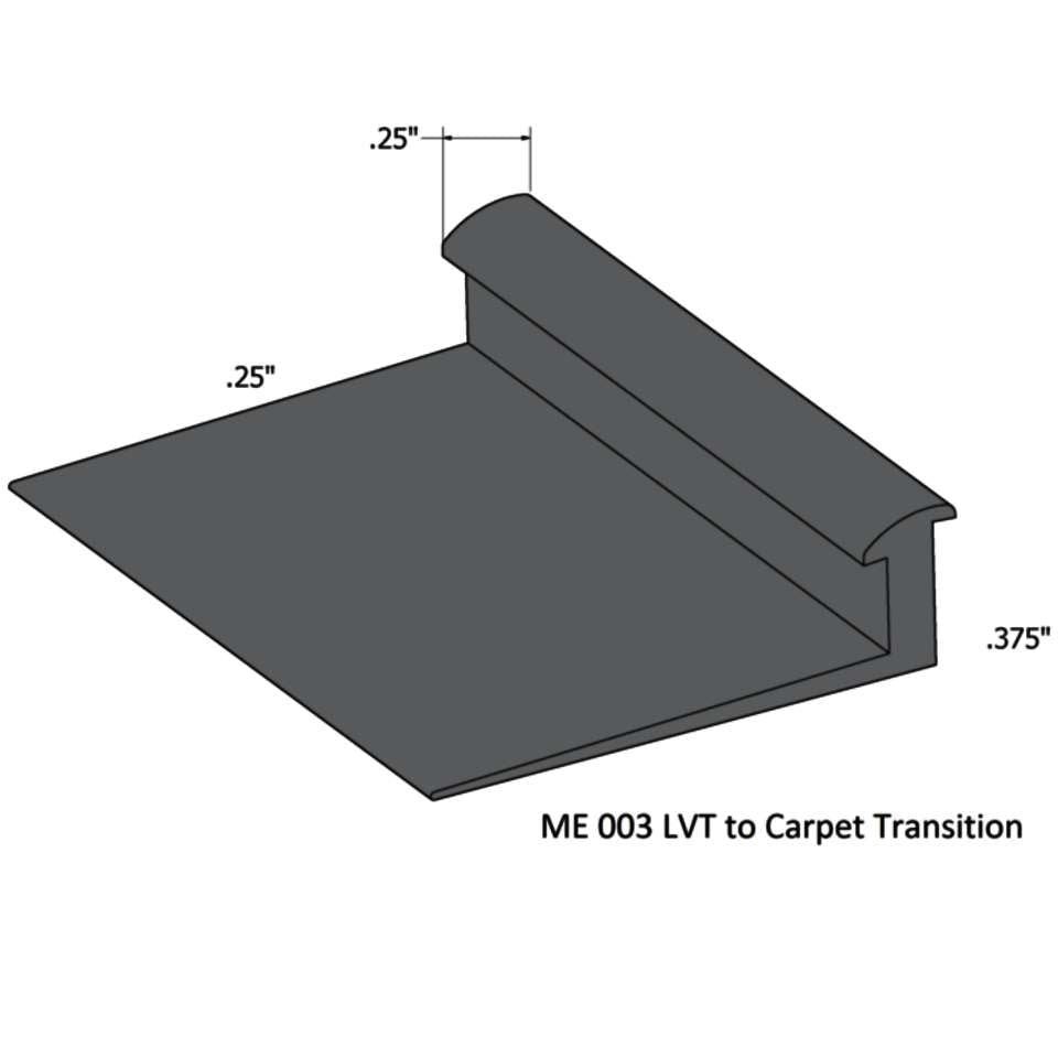 Tarkett - Slim Line Transitions - SLT 178 F 1/4 to 3/8" material" #178 Ironstone 12'
