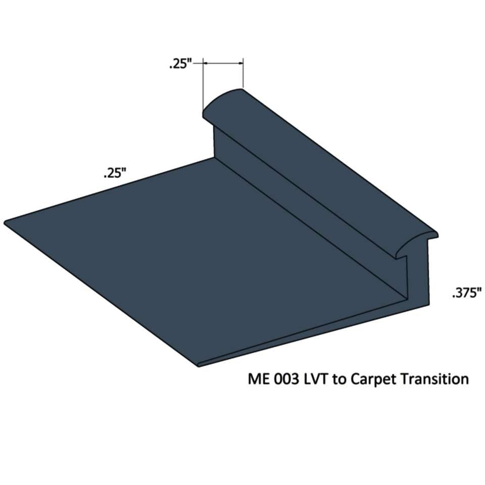 Tarkett - Slim Line Transitions - SLT 18 F 1/4 to 3/8" material" #18 Navy Blue 12'