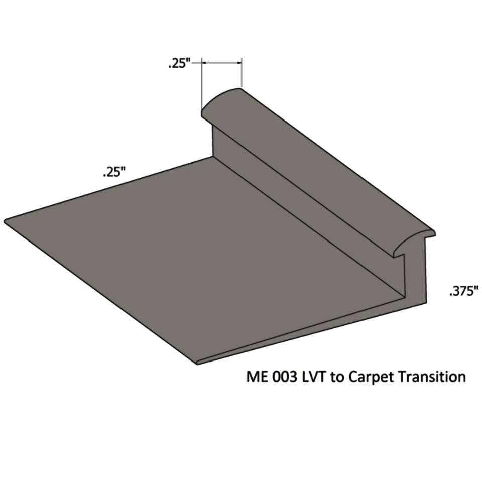 Tarkett - Slim Line Transitions - SLT 29 F 1/4 to 3/8" material" #29 Moon Rock 12'