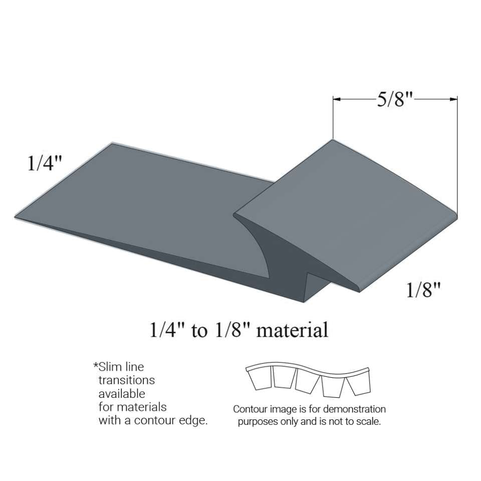 Tarkett - Slim Line Transitions - SLTC 18 A 1/4 to 1/8" material (with contour edge)" #18 Navy Blue 12'
