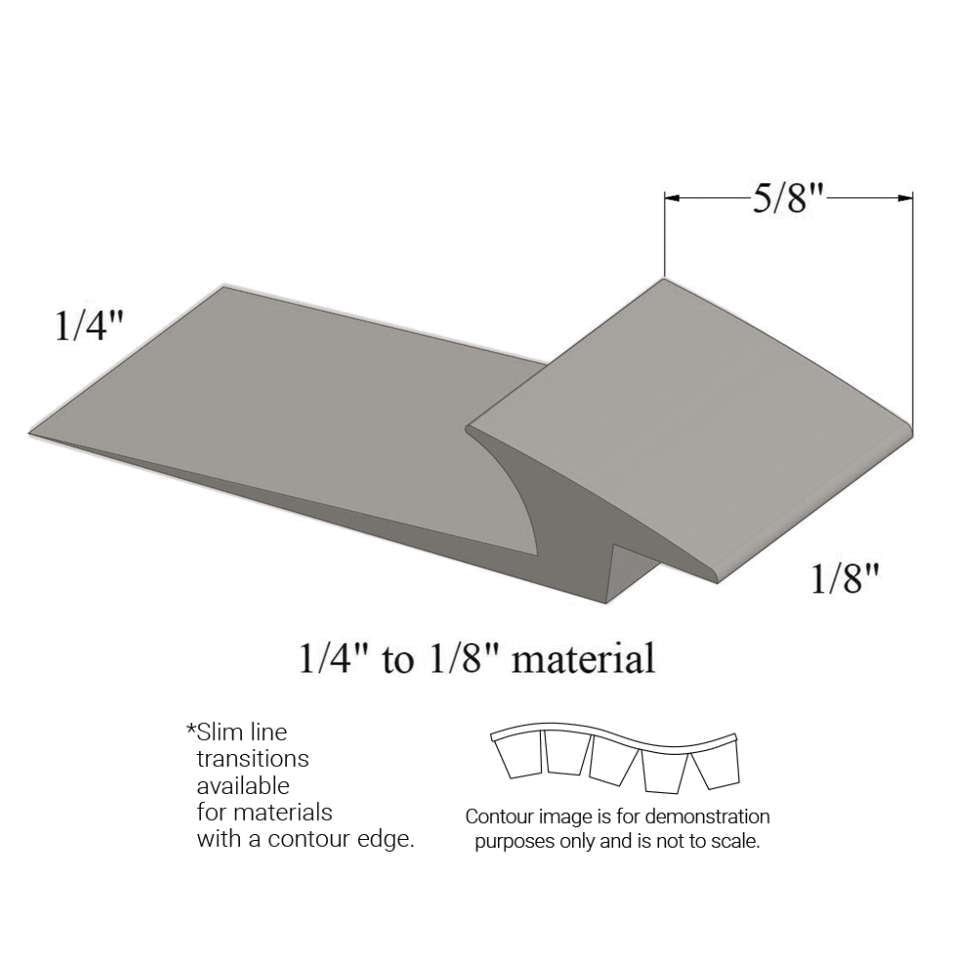 Tarkett - Slim Line Transitions - SLTC 32 A 1/4 to 1/8" material (with contour edge)" #32 Pebble 12'