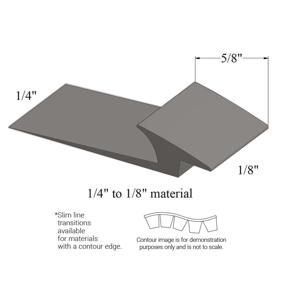 Tarkett - Slim Line Transitions - SLTC 47 A 1/4 to 1/8" material (with contour edge)" #47 Brown 12'