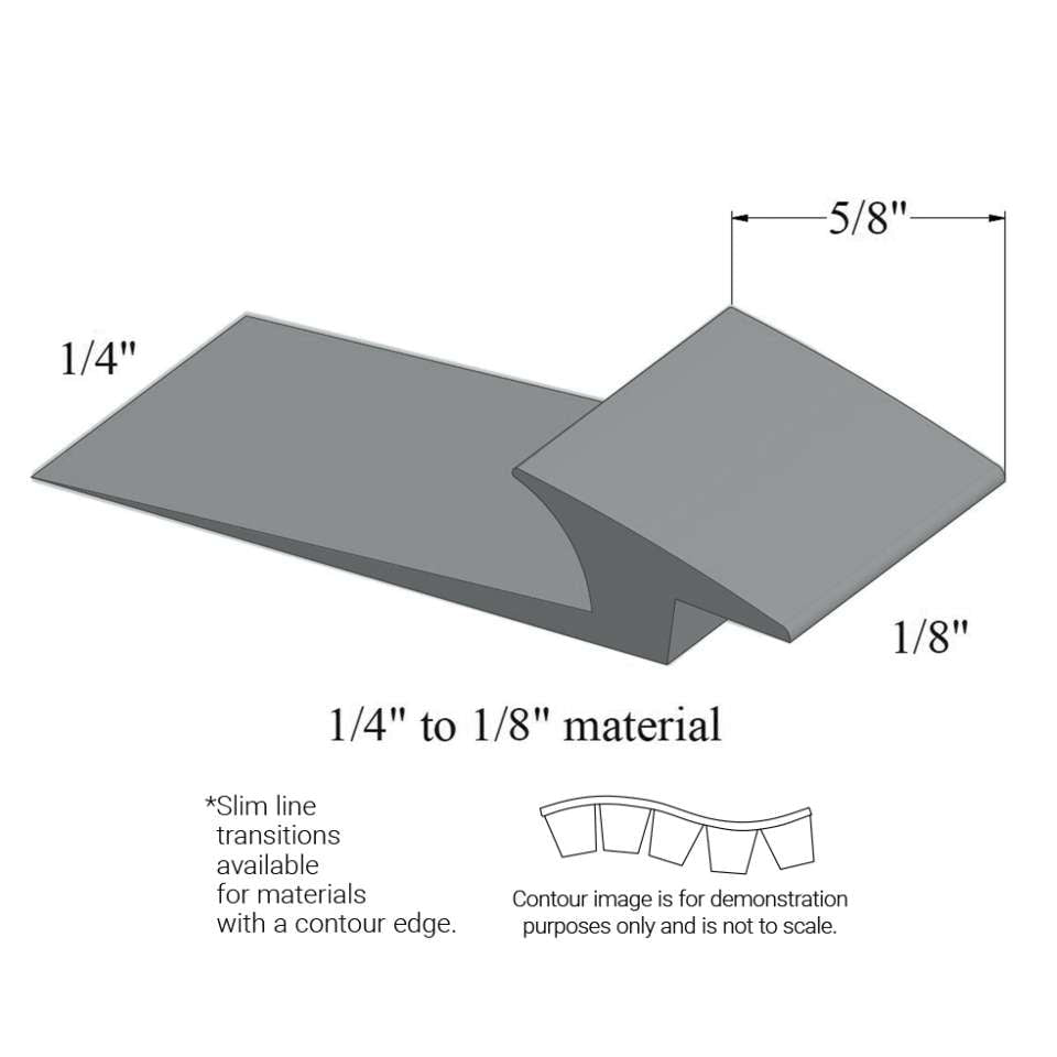 Tarkett - Slim Line Transitions - SLTC 71 A 1/4 to 1/8" material (with contour edge)" #71 Storm Cloud 12'