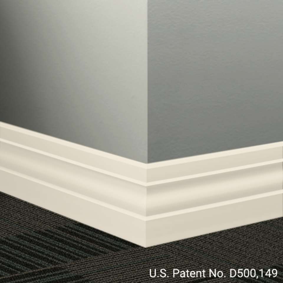 Tarkett - Système de finition murale Millwork - MW 01 K Ambassador 4" #1 Snow White - Wallbase 8' (paquet de 6)