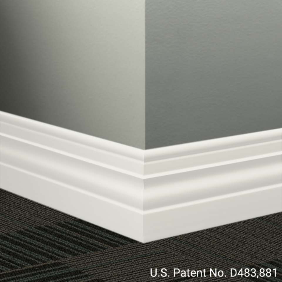 Tarkett - Système de finition murale Millwork - MW 08 A Diplomat 4 1⁄2” - MW XX A #8 Icicle - Wallbase 8' (paquet de 6)