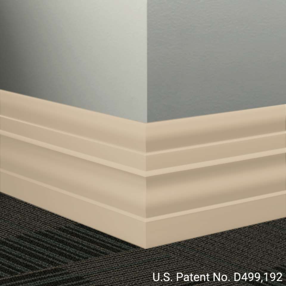 Tarkett - Système de finition murale Millwork - MW 129 E Attaché 6" #129 Silk - Wallbase 8' (paquet de 8)