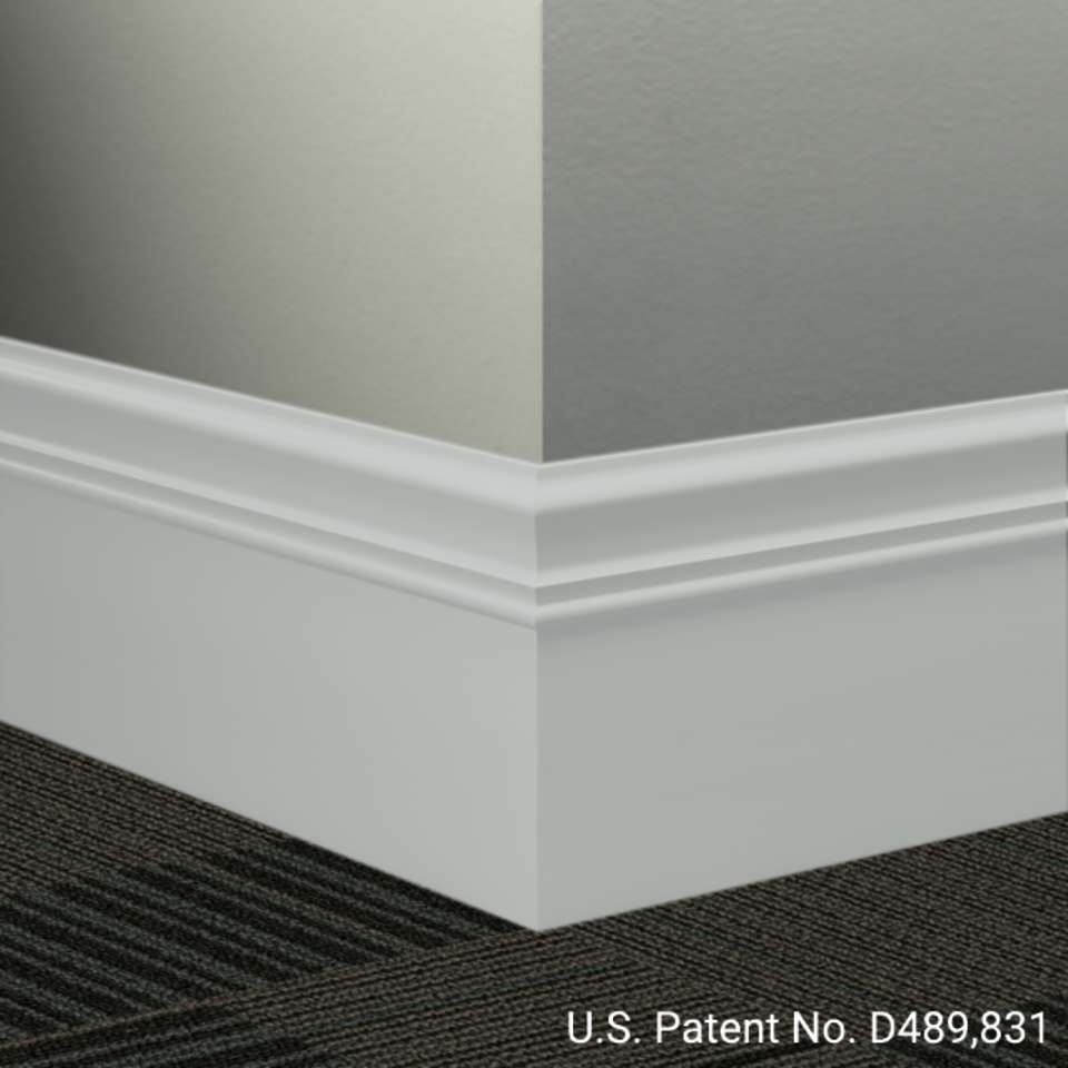 Tarkett - Système de finition murale Millwork - MW 21 M Monarch 6" #21 Platinum - Wallbase 8' (paquet de 6)