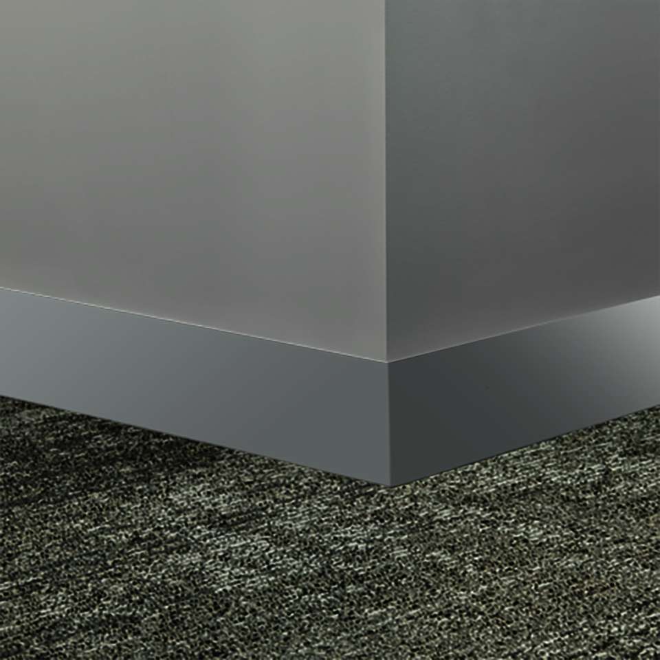 Tarkett - Système de finition murale Millwork - MW 28 S25 Monument 2 1⁄2” #28 Medium Grey - Wallbase 8' (paquet de 8)