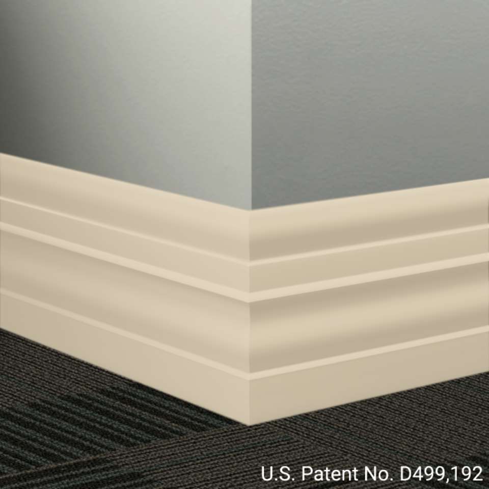 Tarkett - Système de finition murale Millwork - MW 34 E Attaché 6" #34 Almond - Wallbase 8' (paquet de 8)