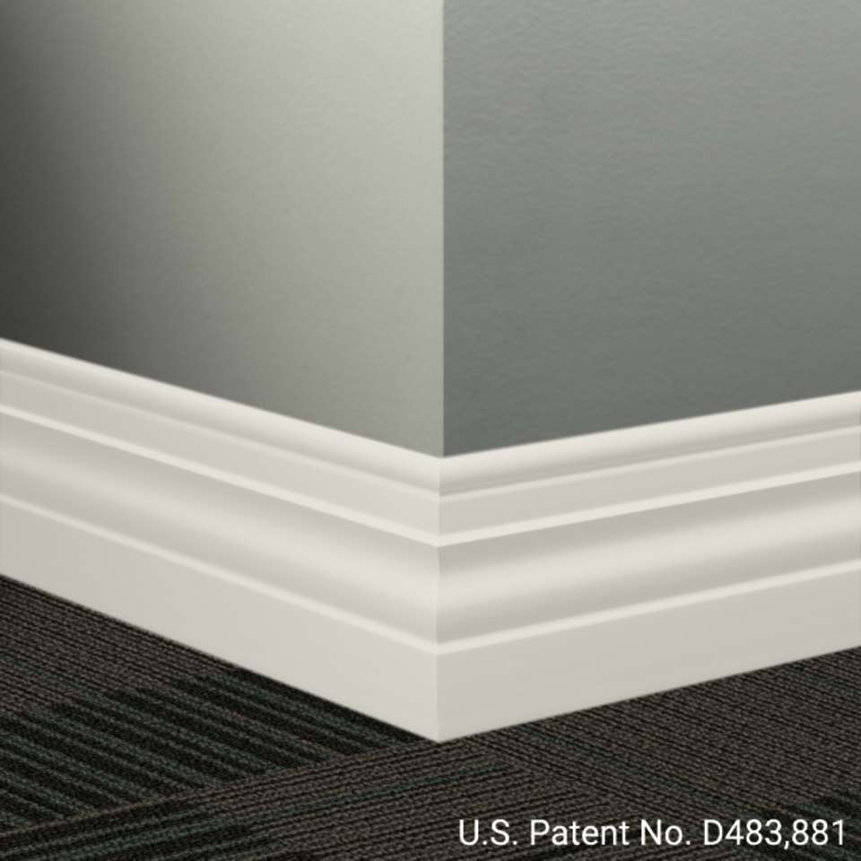 Tarkett - Système de finition murale Millwork - MW 460 A Diplomat 4 1⁄2” - MW XX A #460 Cotton - Wallbase 8' (paquet de 6)