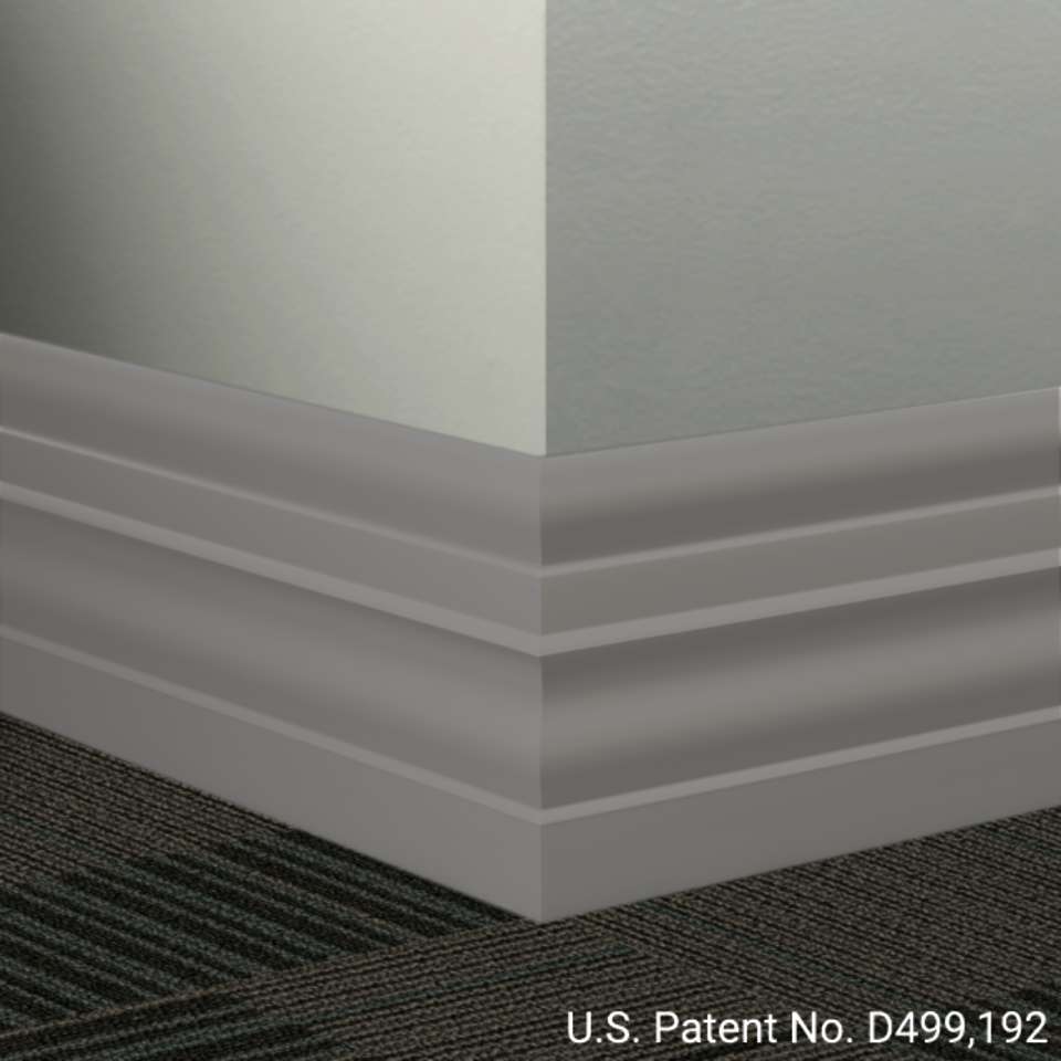 Tarkett - Système de finition murale Millwork - MW 48 E Attaché 6" #48 Grey - Wallbase 8' (paquet de 8)