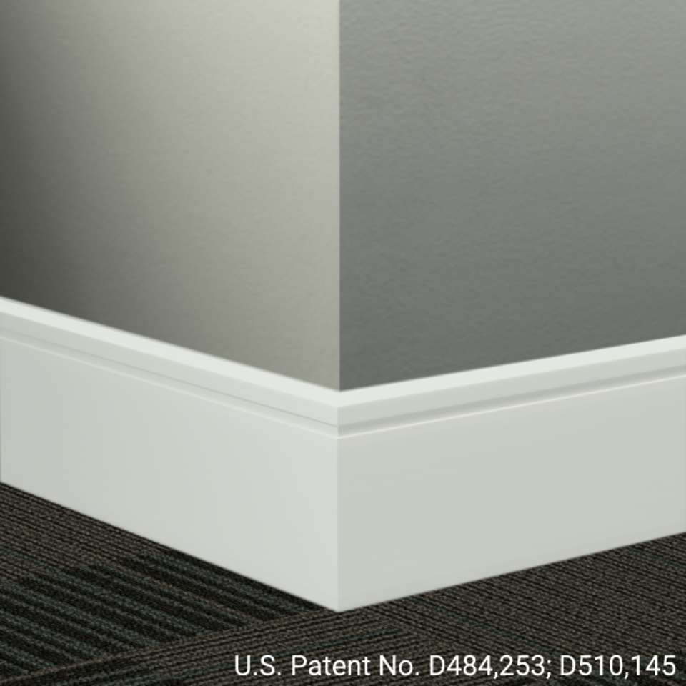 Tarkett - Système de finition murale Millwork - MW 50 F Reveal 4 1⁄4” #50 White - Wallbase 8' (paquet de 8)