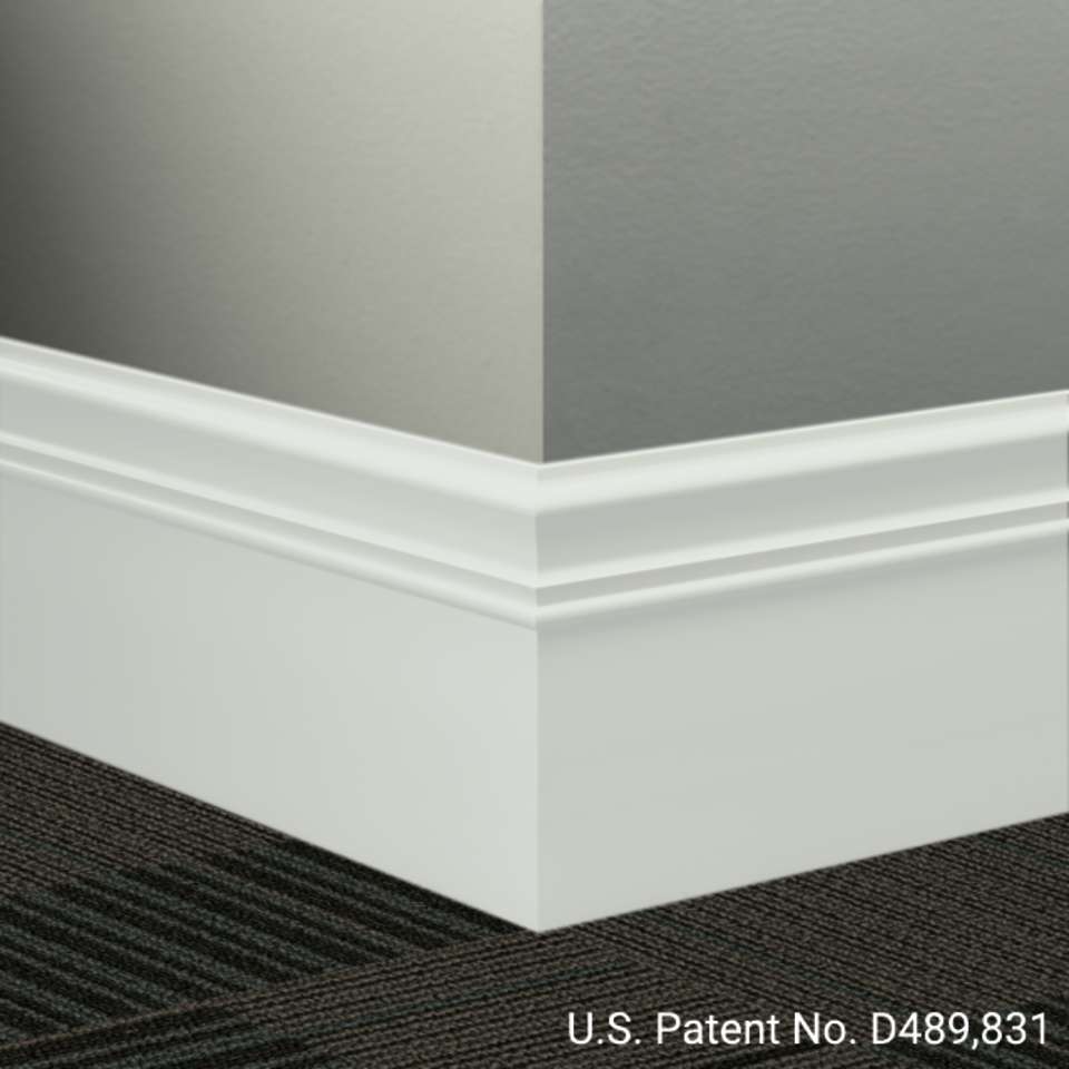 Tarkett - Système de finition murale Millwork - MW 50 M Monarch 6" #50 White - Wallbase 8' (paquet de 6)