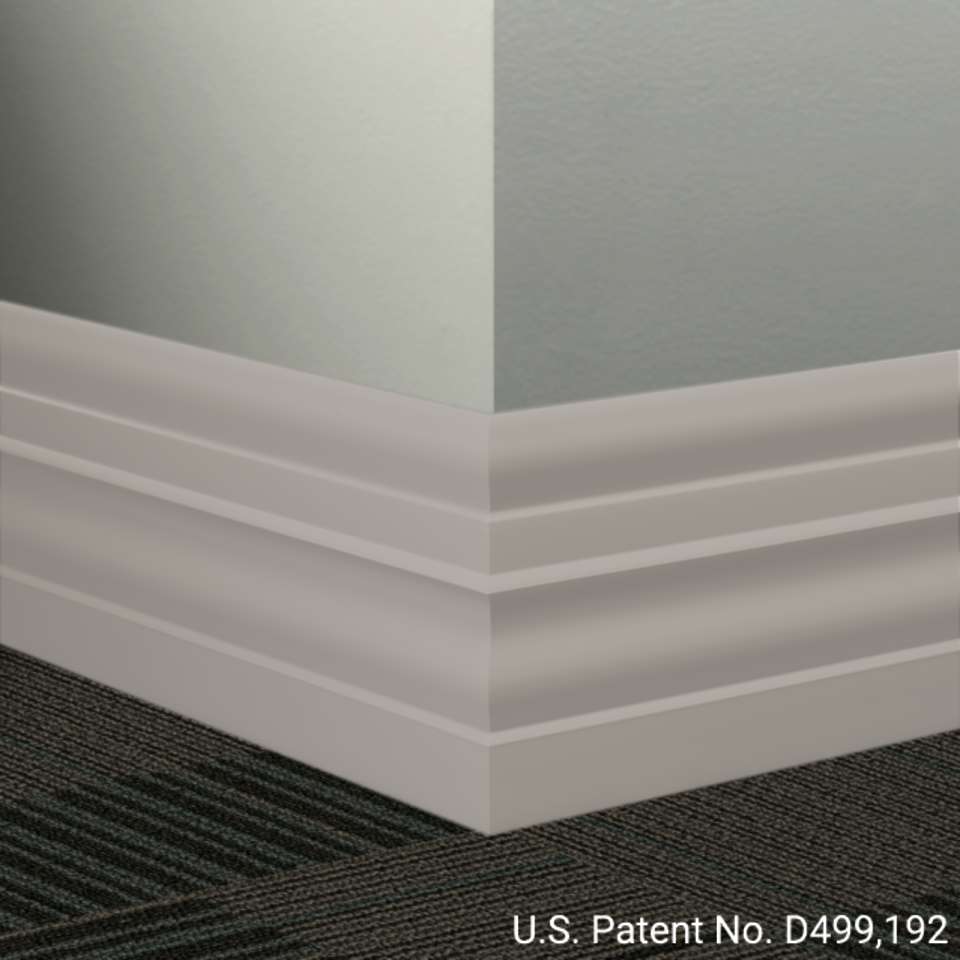 Tarkett - Système de finition murale Millwork - MW 55 E Attaché 6" #55 Silver Grey - Wallbase 8' (paquet de 8)