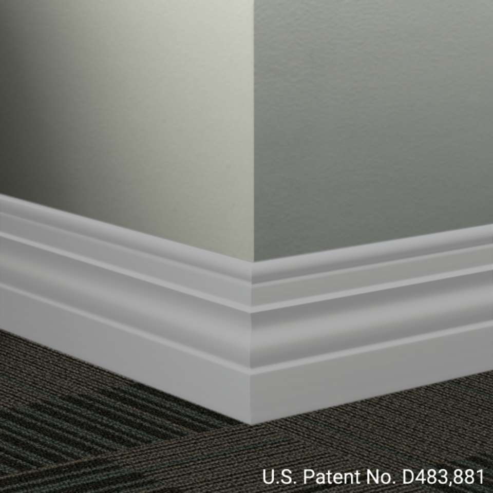 Tarkett - Système de finition murale Millwork - MW 69 A Diplomat 4 1⁄2” - MW XX A #69 Sterling Silver - Wallbase 8' (paquet de 6)