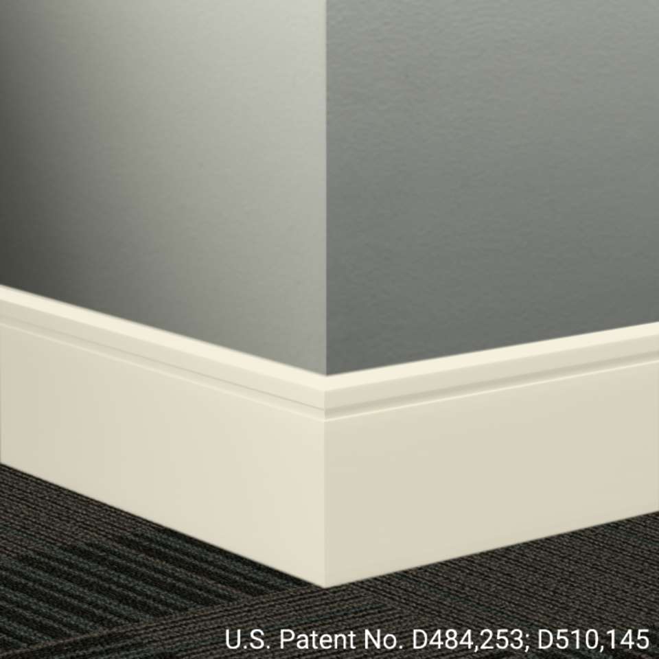 Tarkett - Système de finition murale Millwork - MW 77 F Reveal 4 1⁄4” #77 White Pearl - Wallbase 8' (paquet de 8)